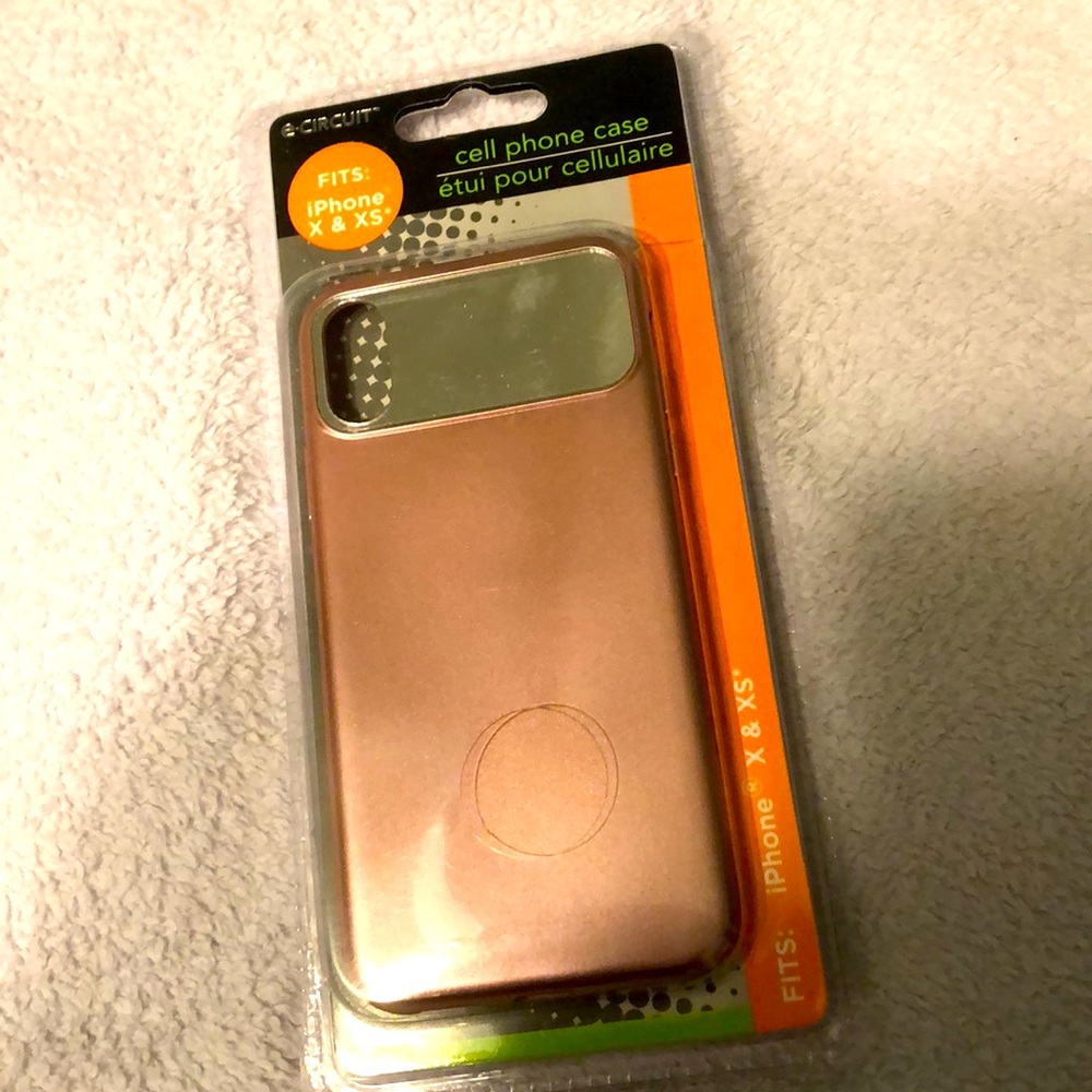 🚫NWT iPhone X or xs copper rose gold mirror case